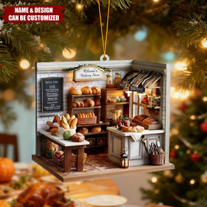 Bread Store - Personalized Bakery Acrylic Ornament, Christmas Gift For Bakers And Foodies