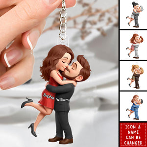 Acrylic Keychain - Personalized Anniversary Wedding Gifts - Forever Yours No Refunds