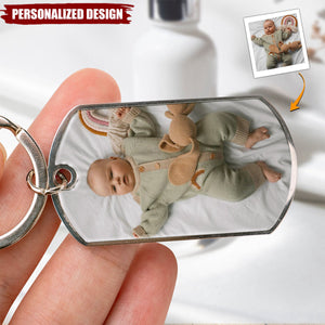 The Moment You Became My Dad Father's Day Gift For New Dad, Husband - Personalized Keychain