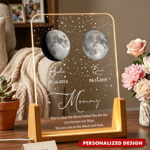 Custom Moon Phase By Date Gift For Mom Mother's Day Keepsake - Personalized Night Light