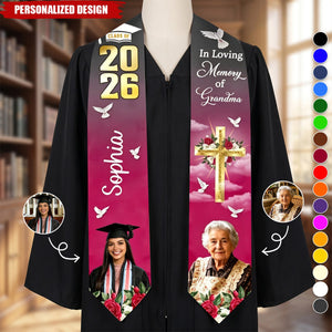 Graduation Memorial Custom Photo - Personalized Graduation Stole