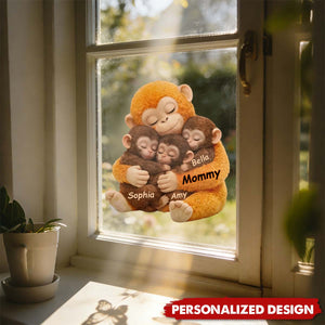 Custom Mother Monkey & Children Car Window Decal Sticker Mother's Day Gifts For Wife, Mom