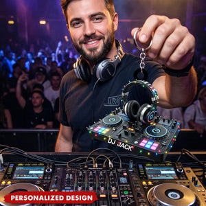 Custom Name DJ Acrylic Keychain, Personlized Gift For Music Lover