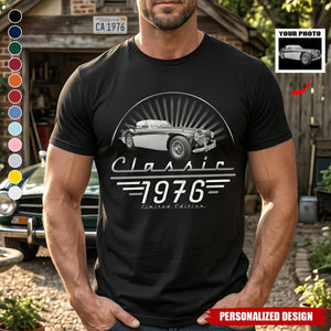 Custom Vintage Car, Motor Photo Shirt- Classic Limited Edition - Personalized Shirt For Him, Husband, Dad, Grandpa