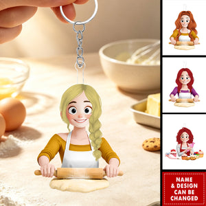 Mom & Grandma Baking Lovers - Personalized Acrylic Keychain