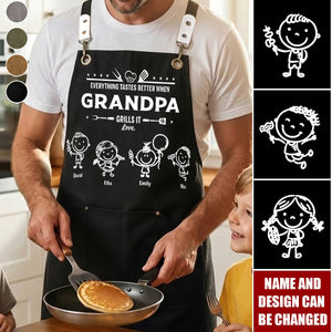 Father's Day gift: Food baked by Dad and Grandpa tastes even better—personalized apron.
