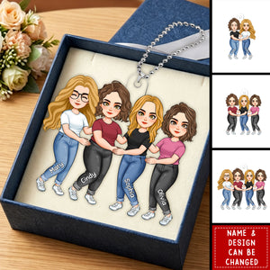 We'll Be New Besties - Personalized Acrylic Car Ornament
