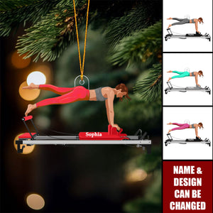 Personalized Pilates Ornament - Acrylic Pilates Reformer Ornament