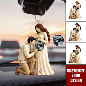 Tiny Miracle On The Way - Personalized Acrylic Car Ornament