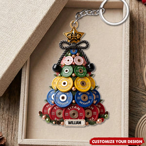 Weight Plate Tree Personalized Acrylic Keychain