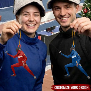 Christmas Fencer Ornament - Great Gift For Fencer Lover