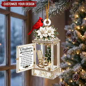 Christmas In Heaven In Loving Memory Of Our Beloved - Personalized Christmas In Heaven Acrylic Ornament