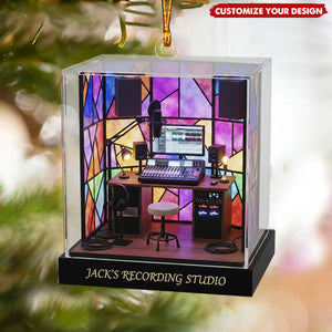 Personalized Recording Studio Ornament - Musician Sound Engineer Gift