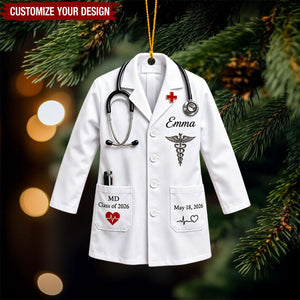 White Coat Ceremony Ornament - Doctor Christmas Gift