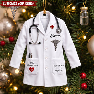 White Coat Ceremony Ornament - Doctor Christmas Gift