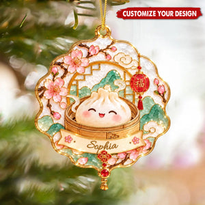 Custom Dumpling Acryic Christmas Ornament - Kids Christmas Gift