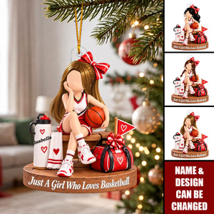 Personalized Acrylic Basketball Ornament - Christmas Keepsake