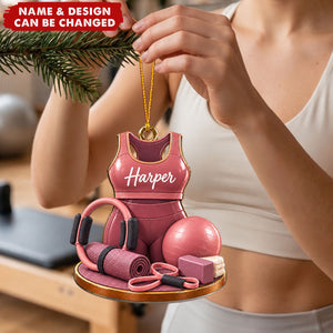 Personalized Pilates Christmas Ornament - Xmas Tree Hanging Keepsake