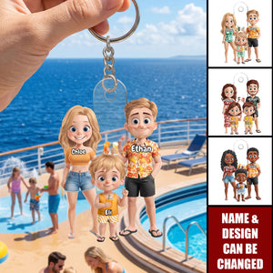 Custom Summer Vacation Keychain - Personalized Travel Gift - Cherish Summer Moments With Loved Ones