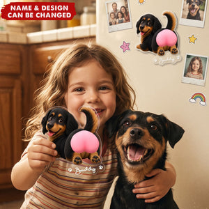 Funny Squishy Big Butt Gift For Dog Lover - Personalized Fridge Magnet