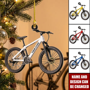 Personalized Bicycle Christmas Ornaments, Cycling Acrylic Ornament