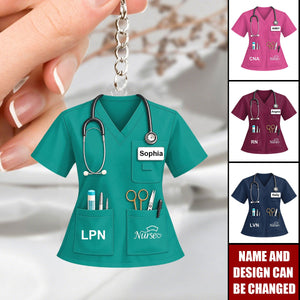 Nurse Uniform Custom Name Gift For Nurse, Coworkers - Personalized Keychain
