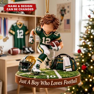 Soccer Boy Acrylic Ornament, Soccer Player Gift For Nephew