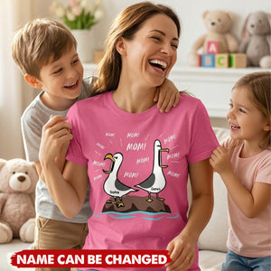 Seagull Mom Mom Mom Custom Name - Personalized Shirt - Funny Mother's Day Gift For Mom