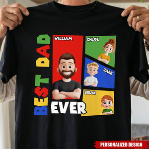 Father's Day Gifts, Best Dad Ever Arcade Theme - Personalized Shirt
