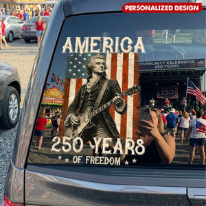 250 Years Of Freedom Presidents Playing Instruments - Personalized Decal
