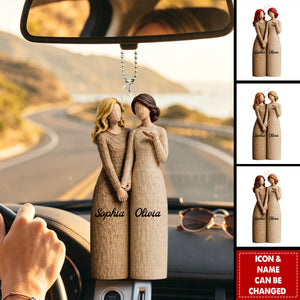 A Sweet Friendship Refreshes The Soul - Personalized Car Ornament - Friendship Keepsake For Besties, Coworkers
