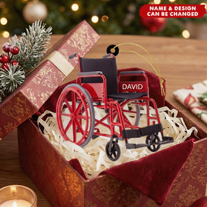 Personalized Wheelchair Christmas Ornament, Acrylic Ornament