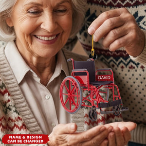 Personalized Wheelchair Christmas Ornament, Acrylic Ornament