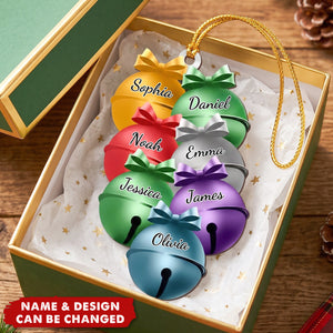Family Christmas Bells - Personalized Acrylic Ornament