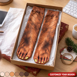 Ugly Feet Funny Gift For Husband Wife Boyfriend Girlfriend Friend Coworkers - Personalized Socks
