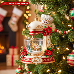 Baking Mixer Christmas Ornament - Personalized Gifts For Baking Lovers
