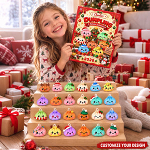 Personalized Dumpling Advent Calendar 2026, 24 Mini Christmas Countdown ornaments