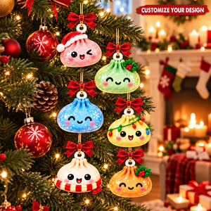 Personalized Dumpling Advent Calendar 2026, 24 Mini Christmas Countdown ornaments