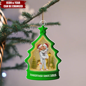 Custom Acrylic Ornament - Anniversary Christmas Wedding Gifts For Husband And Wife, Him And Her - Love At Every Season