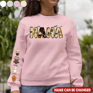 Personalized Halloween Mama Grandma Sweatshirt, Spooky Gift for Mom Grandma