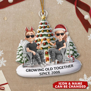 Custom Acrylic Ornament - Personalized Anniversary Christmas Wedding Gifts For Husband And Wife, Him And Her - Forever My Christmas Date