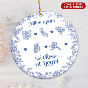 A Gift of Togetherness for Long Distance Family, Friends - Personalized Family Ornament