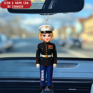 Military Action Figure - Personalized Acrylic car ornament