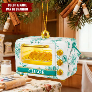 Baking Oven Toile de Jouy Christmas Ornament Gifts For Bakers