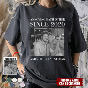 Annoying Each Other ... And Still Going Strong - Vintage Version - Personalized Photo Comfort Tee