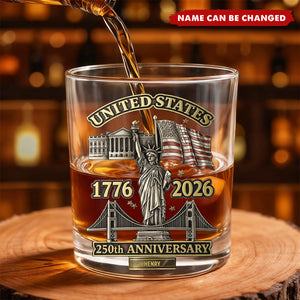 250th Anniversary - Personalized Whiskey Glass