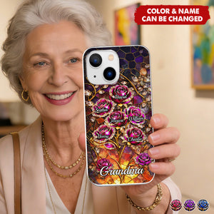 Custom Phone Case - Personalized Mother's Day Birthday Gifts For Mom, Grandma - Happiness Is Being With You