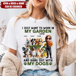 I Just Want To Work In My Garden - Personalized T Shirt