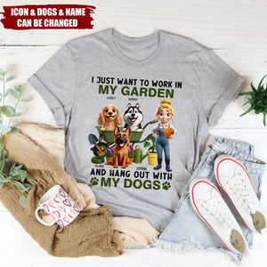 I Just Want To Work In My Garden - Personalized T Shirt