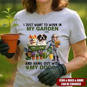 I Just Want To Work In My Garden - Personalized T Shirt